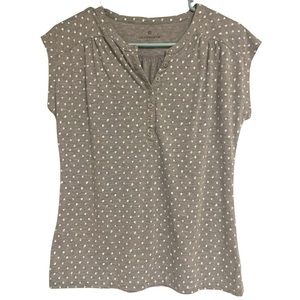 LIZ CLAIBORNE PS Grey Blouse Rayon/Poly Blend